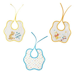Lot de 3 Bavoirs naissance Winnie L'Ourson