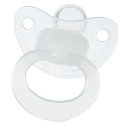 2 Sucettes transparentes en silicone "taille 2" 