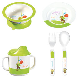 Coffret repas mélaminé "Sophie La Girafe"