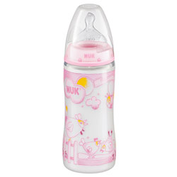 Biberon 300ml en Polypropylène tétine T1M rose