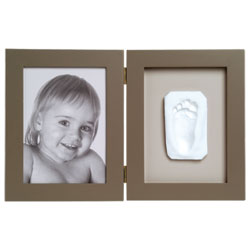 Double cadre photo et empreinte 