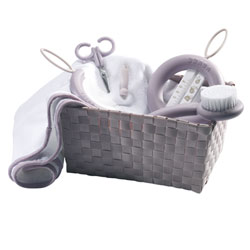 Corbeille de toilette et accessoires Rose poudré