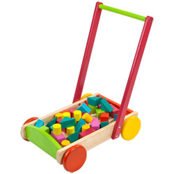 King jouet: Chariot Bois Construction