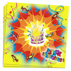 20 Serviettes "Joyeux Anniversaire"