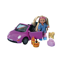 Poupée Steffi voiture et accessoires