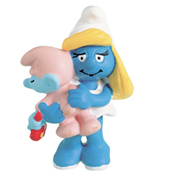 Schtroumpfette et bébé