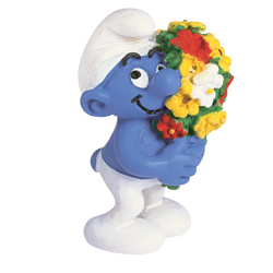 Schtroumpf bouquet de fleurs