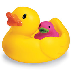 Famille canards pour le bain