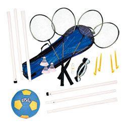 Ensemble badminton + ballon