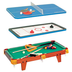 Table multi-jeux 3 en 1