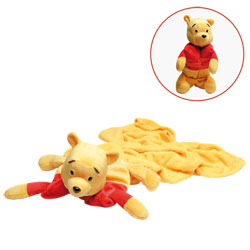 Winnie 3 en 1 : peluche, coussin, plaid