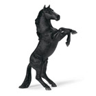 Mustang noir se cabrant