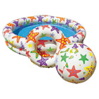 Set piscine 122 x 25cm + ballon + bouée
