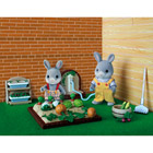 Papa et bébé lapin / jardin potager Sylvanian
