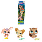 Colonne 3 petshop : lapin, chihuahua, castor 
