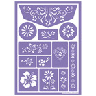 Pochoir de maquillage thème Fleurs