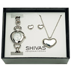 Coffret coeur montre et bijoux