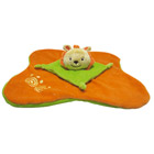Doudou en peluche façon mouchoir