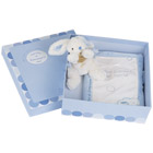 Protège carnet de santé + Doudou Lapin Bonbon bleu