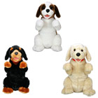 Peluche chien animé 45 cm