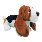 Peluche basset couché 30 cm