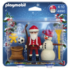 4890-Père Noël Et Bonhomme De Neige