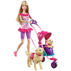 Barbie balade avec ses chiens
