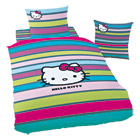 Housse de couette et taie d'oreiller Hello Kitty
