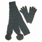 Ensemble Gants Et Echarpe Noir Rip-Curl