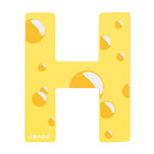 Lettre décorative en bois -H