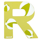 Lettre décorative en bois -R