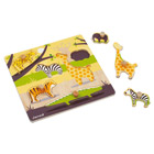Puzzle Savannah Encastrement 6 pièces en bois