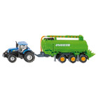 Tracteur avec remorque d'épandage
