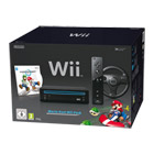 Console Nintendo Wii Noire avec Mario Kart et un Volant