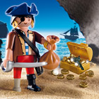 4753-Pirate avec coffre au trésor