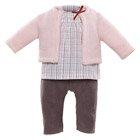 Blouse, Gilet & Pantalon pour Poupon 30 cm