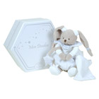 Doudou et cie - Lapin Céleste Pantin Boule avec doudou