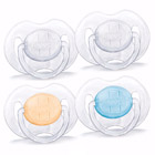 2 Sucettes transparentes en silicone