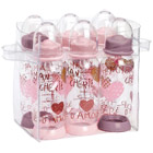 Set de 6 biberons 260ml "Poudré rose"