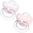 2 Sucettes en silicone "Taille 2" Rose