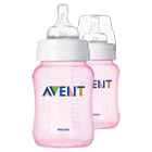 Lot de 2 biberons Avent Rose 260ml