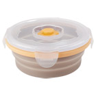 Contenant Silicone 400 ml Taupe/Abricot