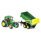 Tracteur John Deere et sa remorque