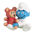 Bébé Schtroumpf avec ourson