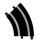 Scalextric Sport Rail courbe standard 45° Rayon 2