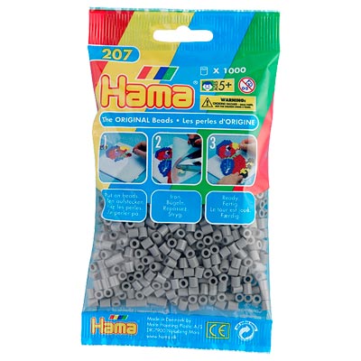 1000 Perles à repasser Grise