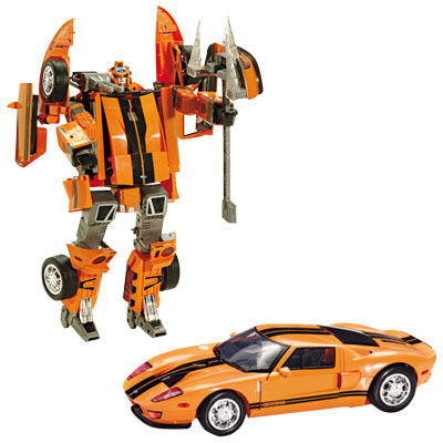 Robot transformable en Ford GT!Cette réplique est à l'échelle 1/12ème.Grâce à des manipulations, cette Ford GT se transforme en un robot.