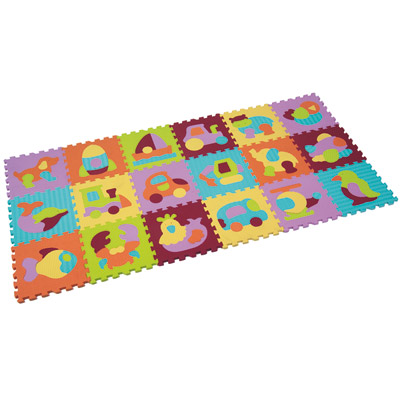 Grandes dalles motifs ! Malin, ludique, créatif et multifonctions ! Chaque dalle des tapis est un puzzle.