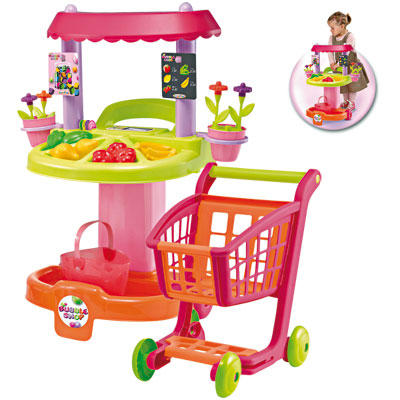 Marchande et chariot