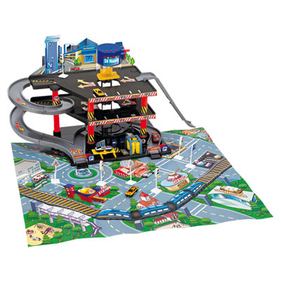 Playset garage et véhicules
